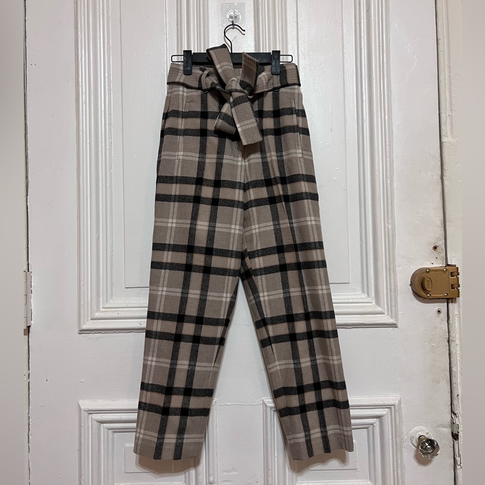 Wilfred Plaid Wool Trousers